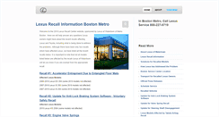 Desktop Screenshot of lexusrecallcenter.com