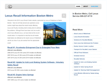 Tablet Screenshot of lexusrecallcenter.com